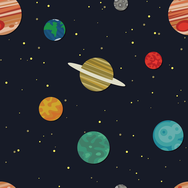 Solar System Pattern - Vector, Image