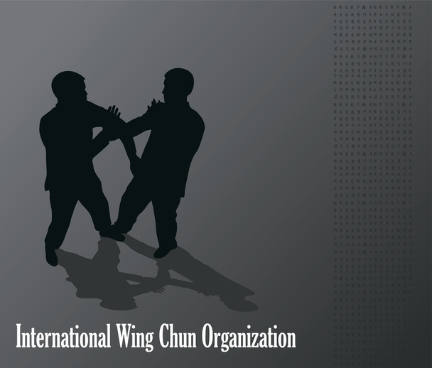 Los hombres se dedican al Kung fu Wing Chun.
. - Vector, Imagen