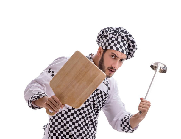 Samec kuchař izolované na bílém pozadí - Fotografie, Obrázek
