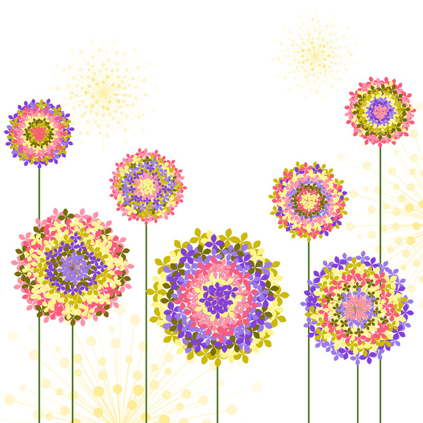 Springtime Colorful Hydrangea Flower Background - Vektor, Bild