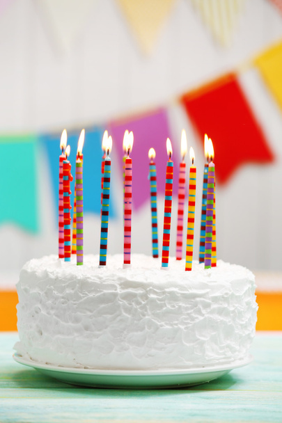 Birthday cake with candles - Photo, Image