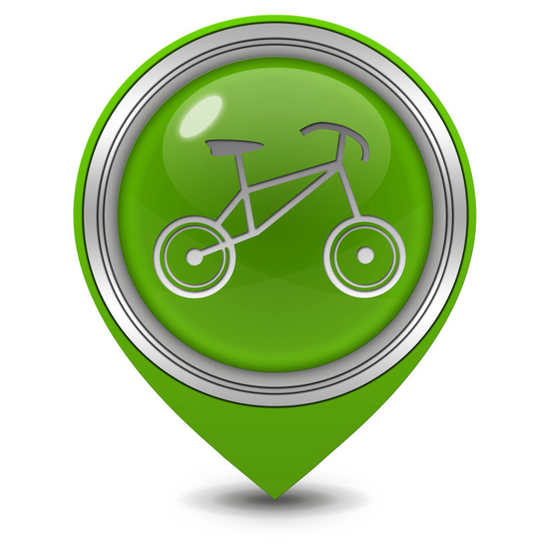 Fahrrad-Zeiger-Symbol auf weißem Hintergrund - Foto, Bild