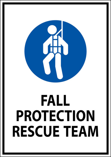 Hard Hat Decals, Danger Fall Protection Rescue Team - Vektor, Bild