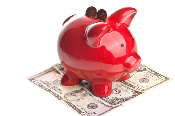 豚、お金と貯蓄 - 写真・画像
