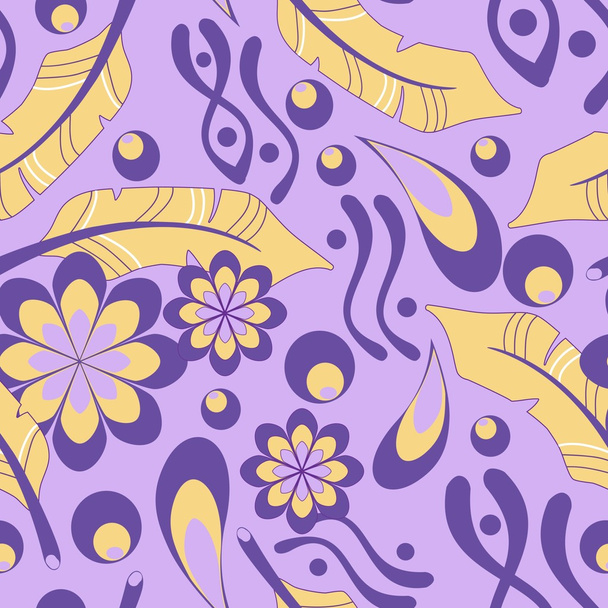 Seamless pattern with feathers - Vecteur, image