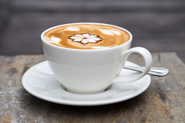 sztuka expresso kawa na białe filiżanka - Zdjęcie, obraz