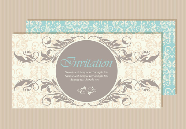 Beautiful wedding invitation card. - Vector, Image