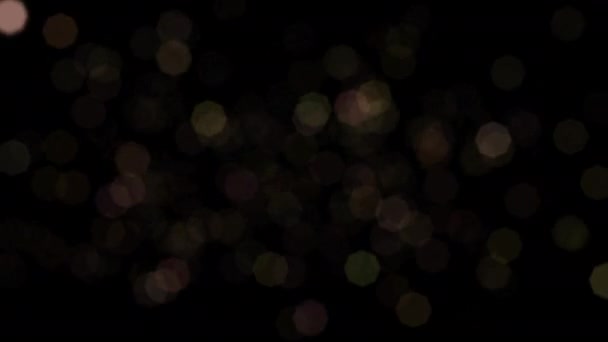 Efeito de partículas de poeira voando loop sem costura em animação de sobreposição de câmera lenta no fundo preto - Filmagem, Vídeo