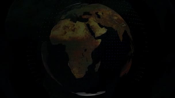 Carte du monde réel sur fond noir
 - Séquence, vidéo
