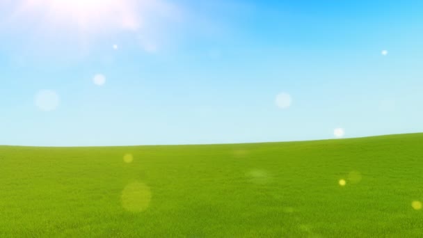Zöld dombok napsütéses napon - Felvétel, videó