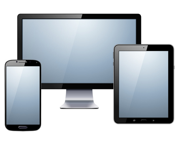 Electronic devices set - Vector, Imagen