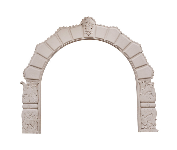 Arco antigo bonito isolado no fundo branco
 - Foto, Imagem