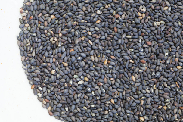 Black dried sesame seeds - Photo, Image