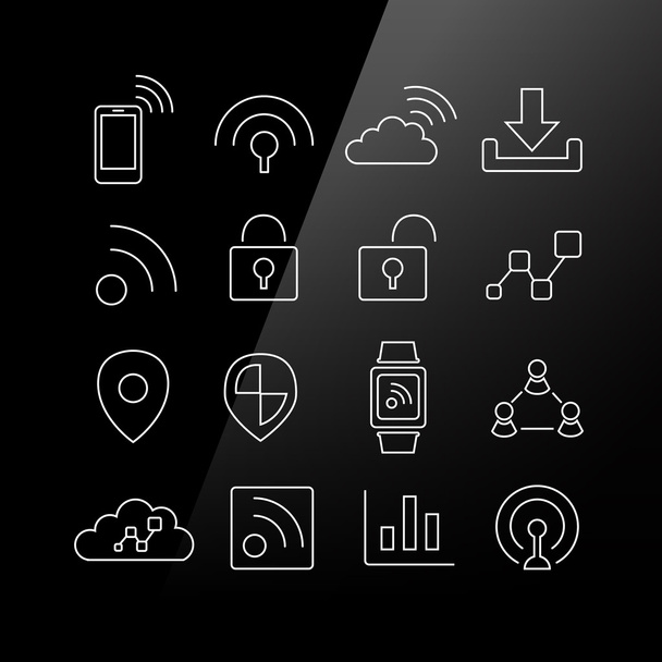 Internet of things icon set - Vector, Image