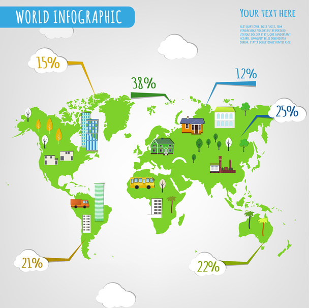 World infographics - Vektor, obrázek