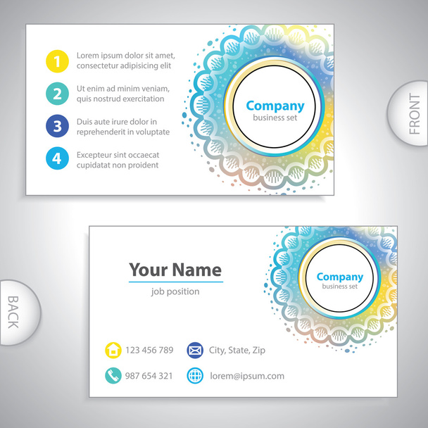 Business card - science and research - DNA research - Vector, Image