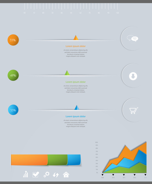 Infographic design template - Vetor, Imagem