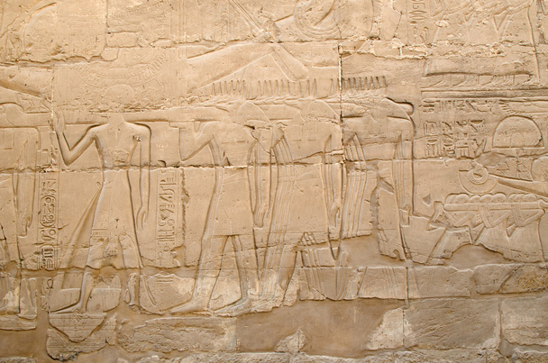 Reliéf v okrsku Amun-Re (Karnak, Luxor, Egypt) - Fotografie, Obrázek