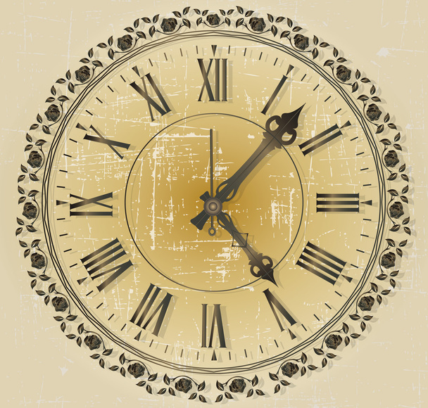 Vintage clock - Vector, Image