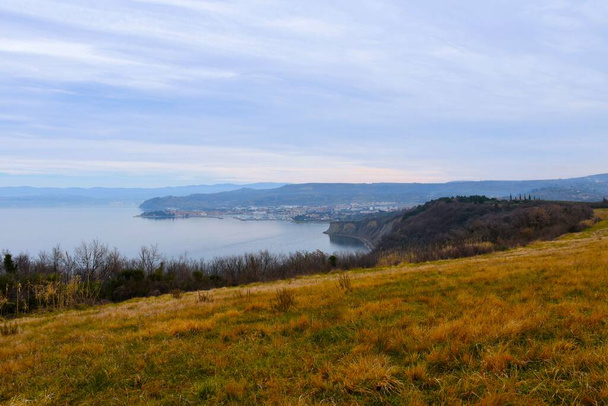View of the town of Izola at the coast of the Adriatic sea in Primorska, Slovenia - Photo, Image