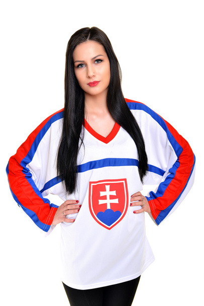スロバキアの女性ファン - 写真・画像