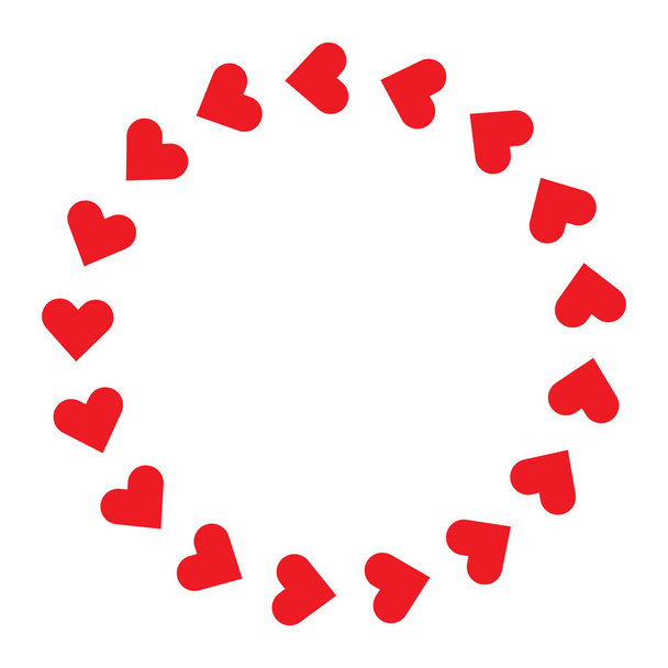 Червоні серця на колонці з білим простором копіювання - Вектор, зображення