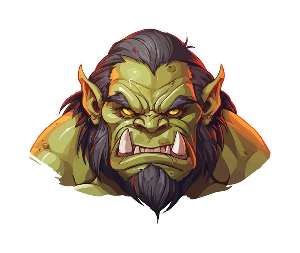ogre isolated vector style on isolated background illustration - Vector, Image