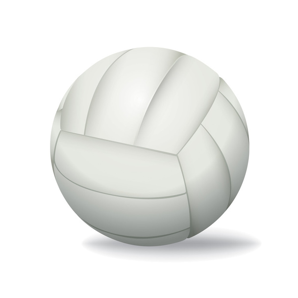 White Volleyball Isolated on a White Background Illustration - Vector, Image