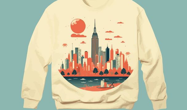 New York City luova t paita idea elämäntapa maisema vektori kuvitus huppari vaatteet - Vektori, kuva