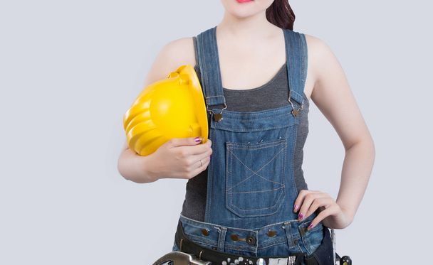 Sexy female construction worker - Photo, Image