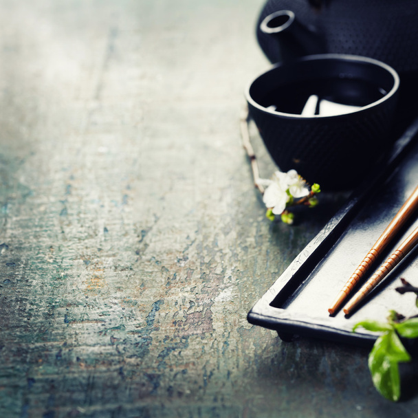 Chinese Tea Set and chopsticks - 写真・画像