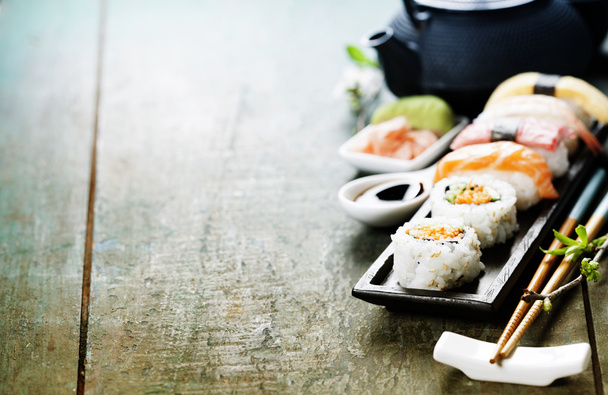 Closeup of fresh sushi  - Foto, Imagem