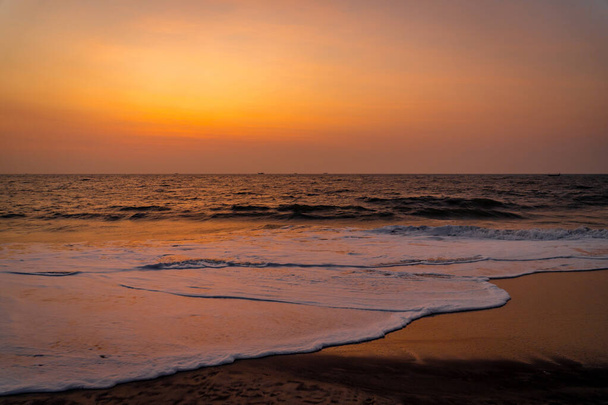 Mystic Sunset View at Alleppey (Alappuzha) Beach, Kerala - Photo, Image