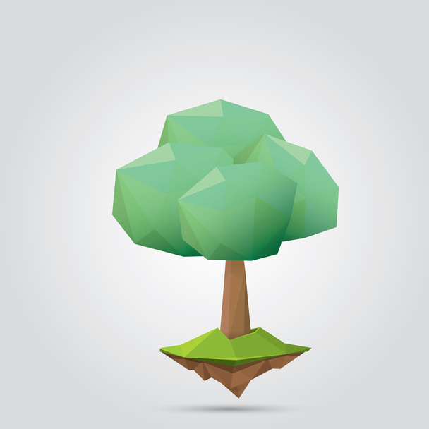 Conceptual polygonal tree. vector Illustration - Vektor, obrázek