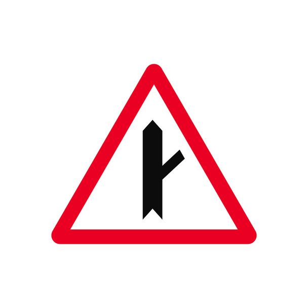 Правильная развилка в дорожном знаке - Вектор,изображение