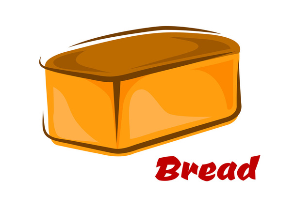 Sarjakuva leipä valkoinen vehnä leipää
 - Vektori, kuva
