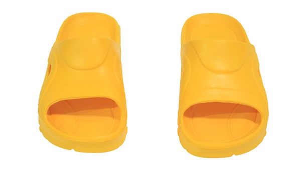 Pair of Yellow Flip Flops isolated - Photo, Image