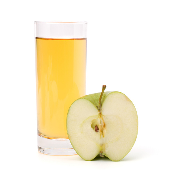 Apple juice in glass and apple - Φωτογραφία, εικόνα