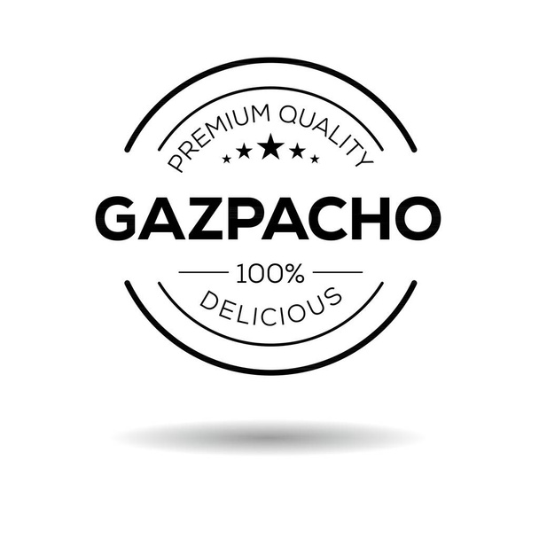 Gazpacho Aufkleber Design, Vektorabbildung. - Vektor, Bild