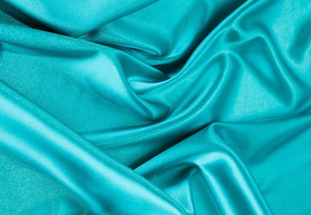 Blue silk texture cloth. - Foto, imagen