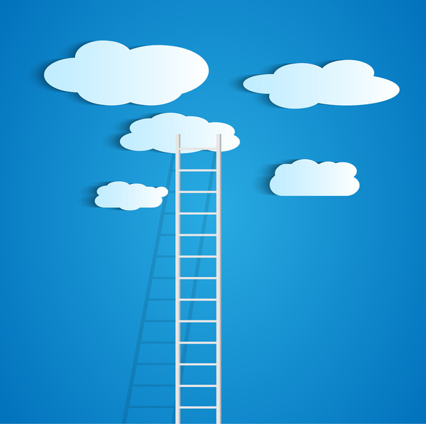 Σκάλα σύννεφα - Διάνυσμα, εικόνα