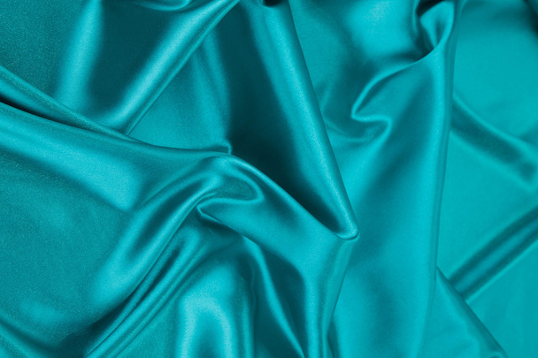 Blue silk drapery.  - Foto, afbeelding
