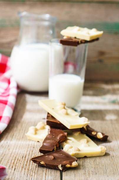 melk en chocolade - Foto, afbeelding