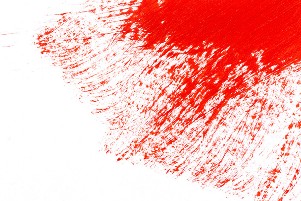 Red stroke of the paint brush - 写真・画像