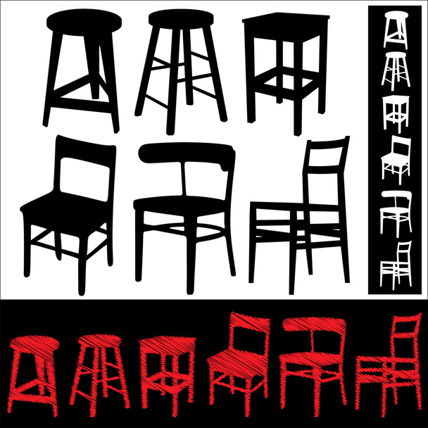 stoelen - Vector, afbeelding