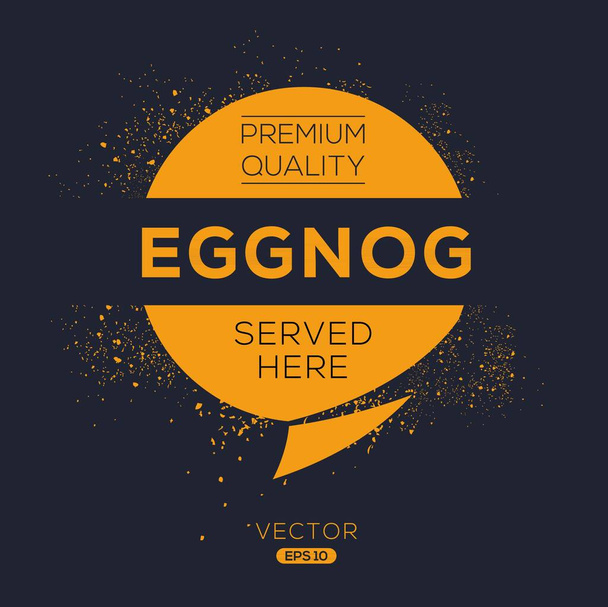 Eggnog Sticker Design, Vektorabbildung. - Vektor, Bild