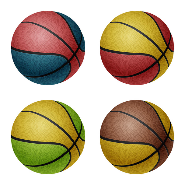 Set of basketballs - Vector, Image
