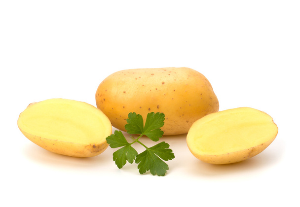 New potato and green parsley - Фото, изображение