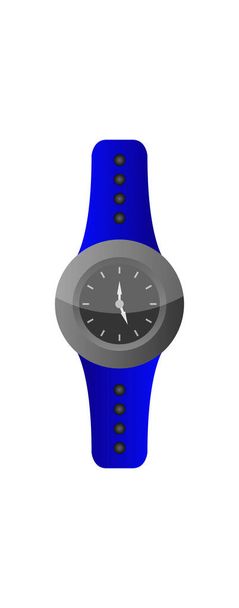 modré hodinky na bílém pozadí - Vektor, obrázek