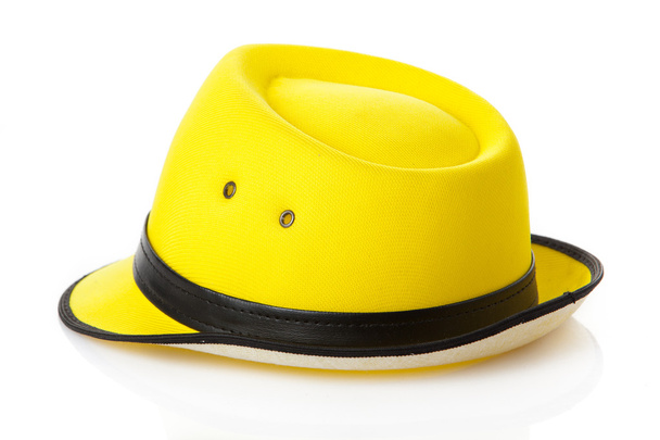 Yellow straw hat - Foto, afbeelding
